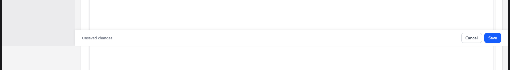 Unsaved changes bar